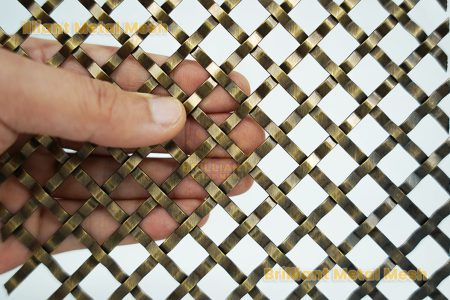 Antique Brass Crimped Wire Mesh