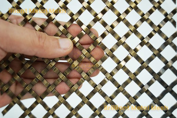 Antique Brass Crimped Wire Mesh
