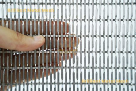 Architectural Decorative Stainless Steel Flat Top Wire Mesh Panels