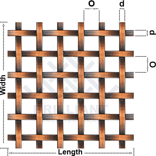 decorative copper mesh design drawing