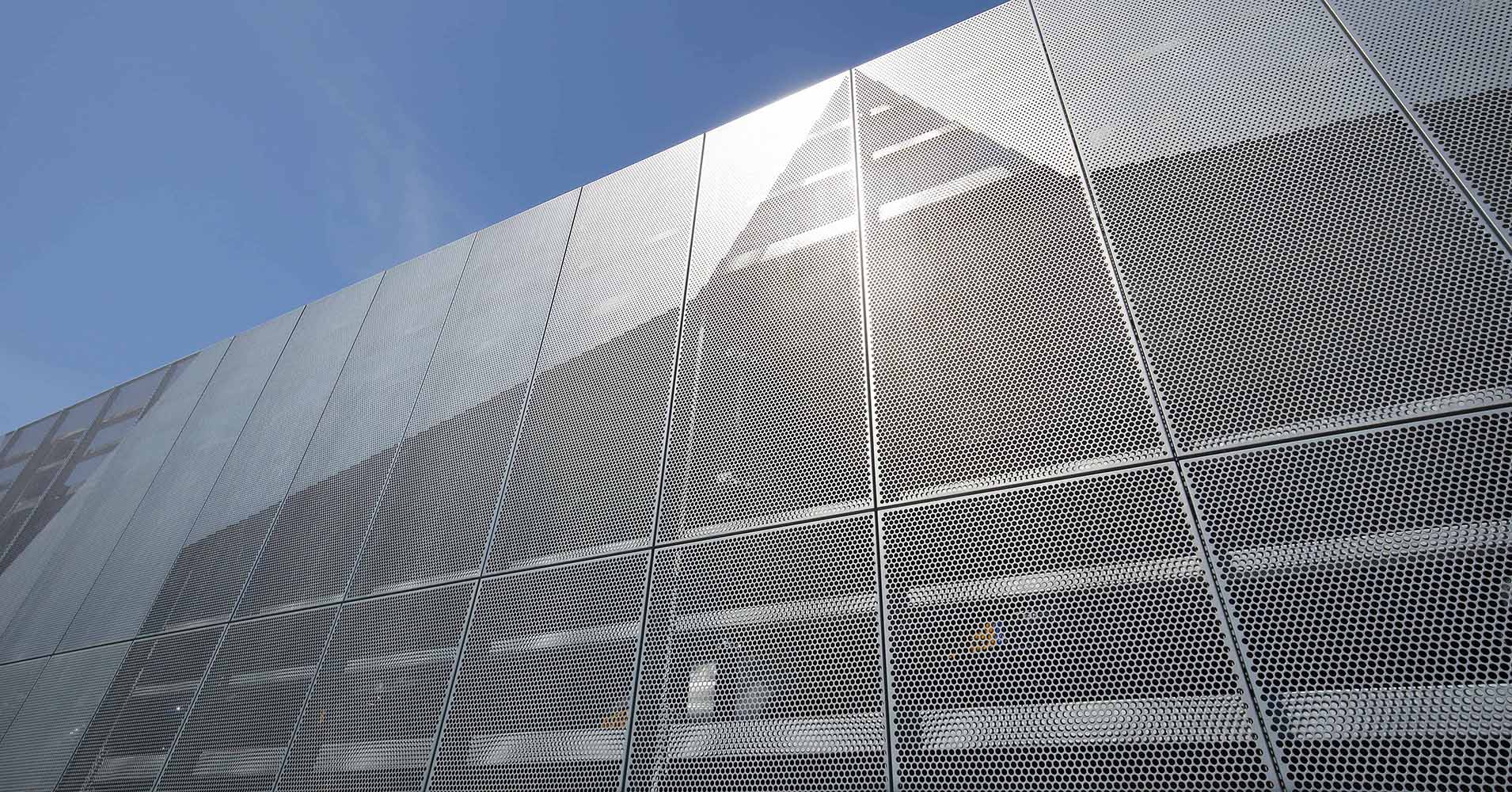 decorative perforated metal facade